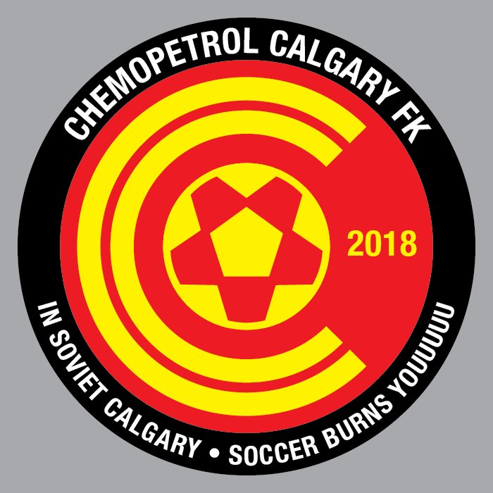 Tobias Oliva, of FieldTurf of Dreams, created several logos in honour of the #MakeCanPLSoviet discussion on Twitter. Here is CHEMOPETROL CALGARY
