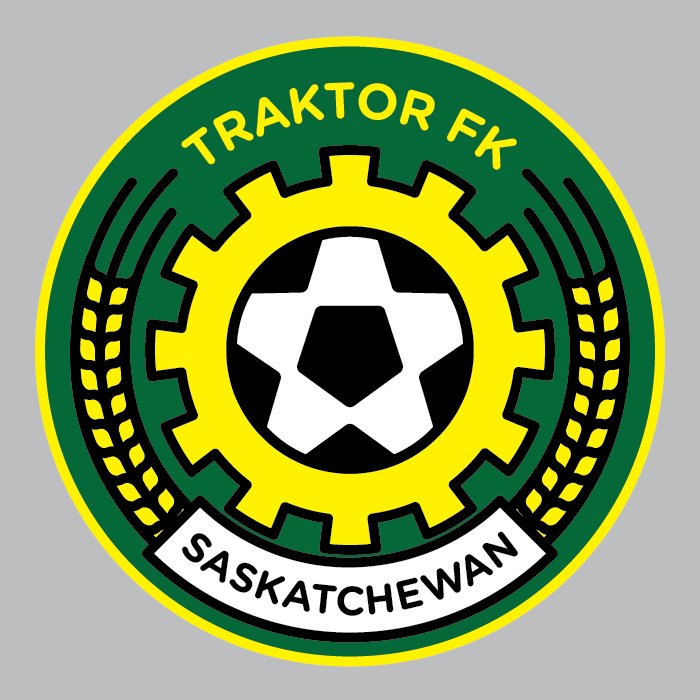 Tobias Oliva, of FieldTurf of Dreams, created several logos in honour of the #MakeCanPLSoviet discussion on Twitter. Here is TRAKTOR SASKATCHEWAN